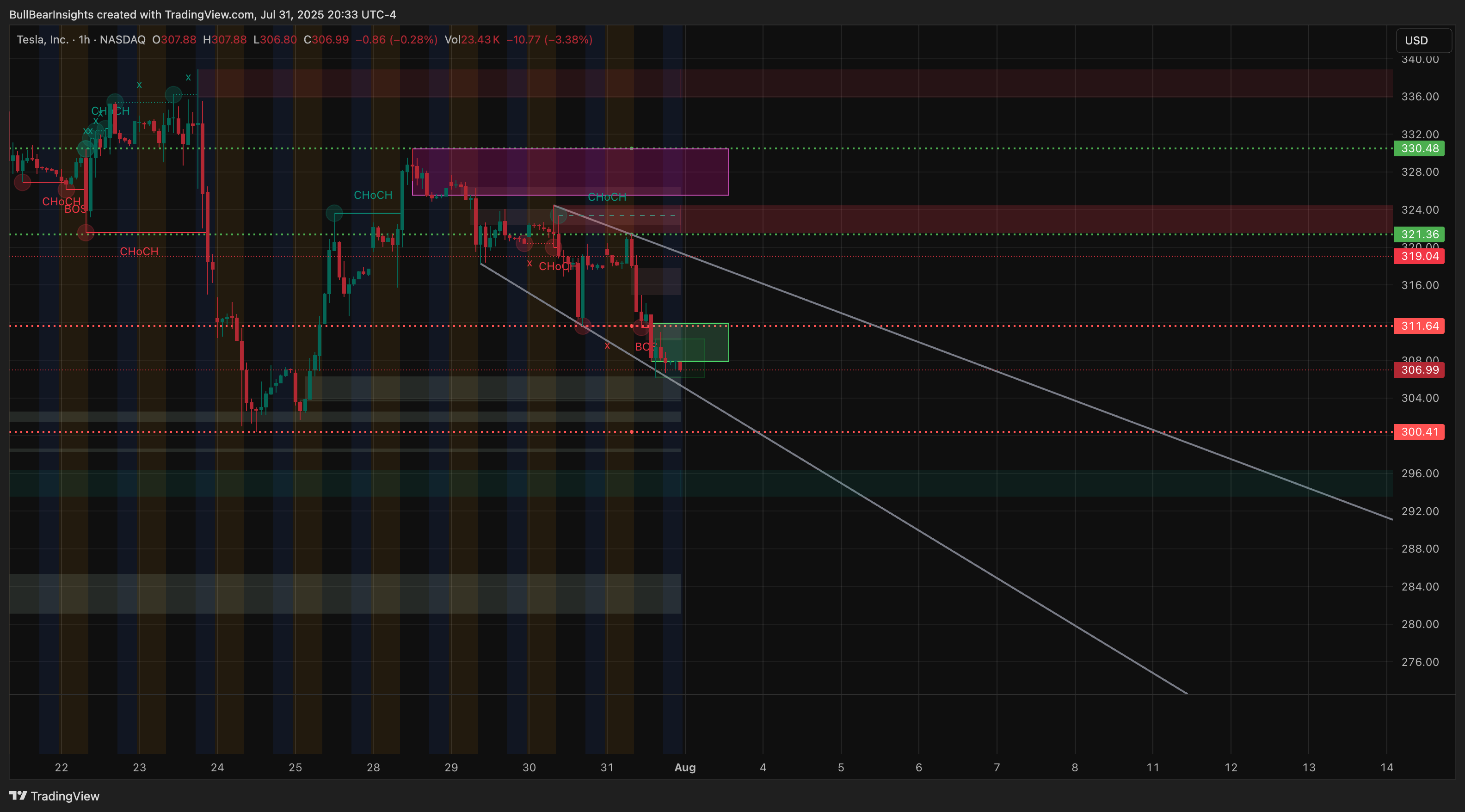 BATS:TSLA Chart Image by BullBearInsights