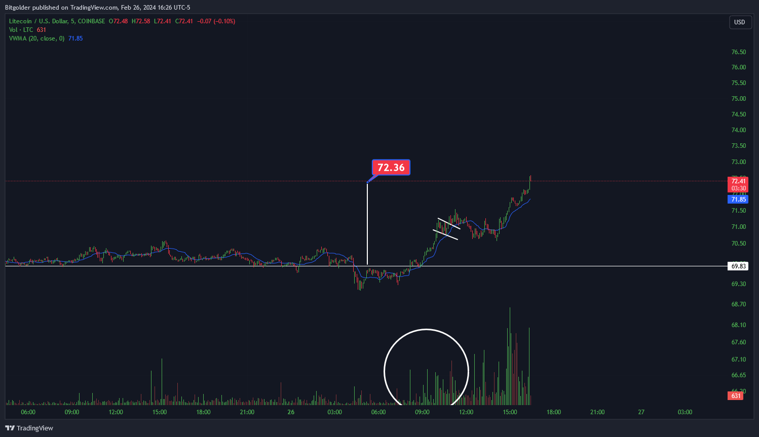 COINBASE:LTCUSD Chart Image by Bitgolder