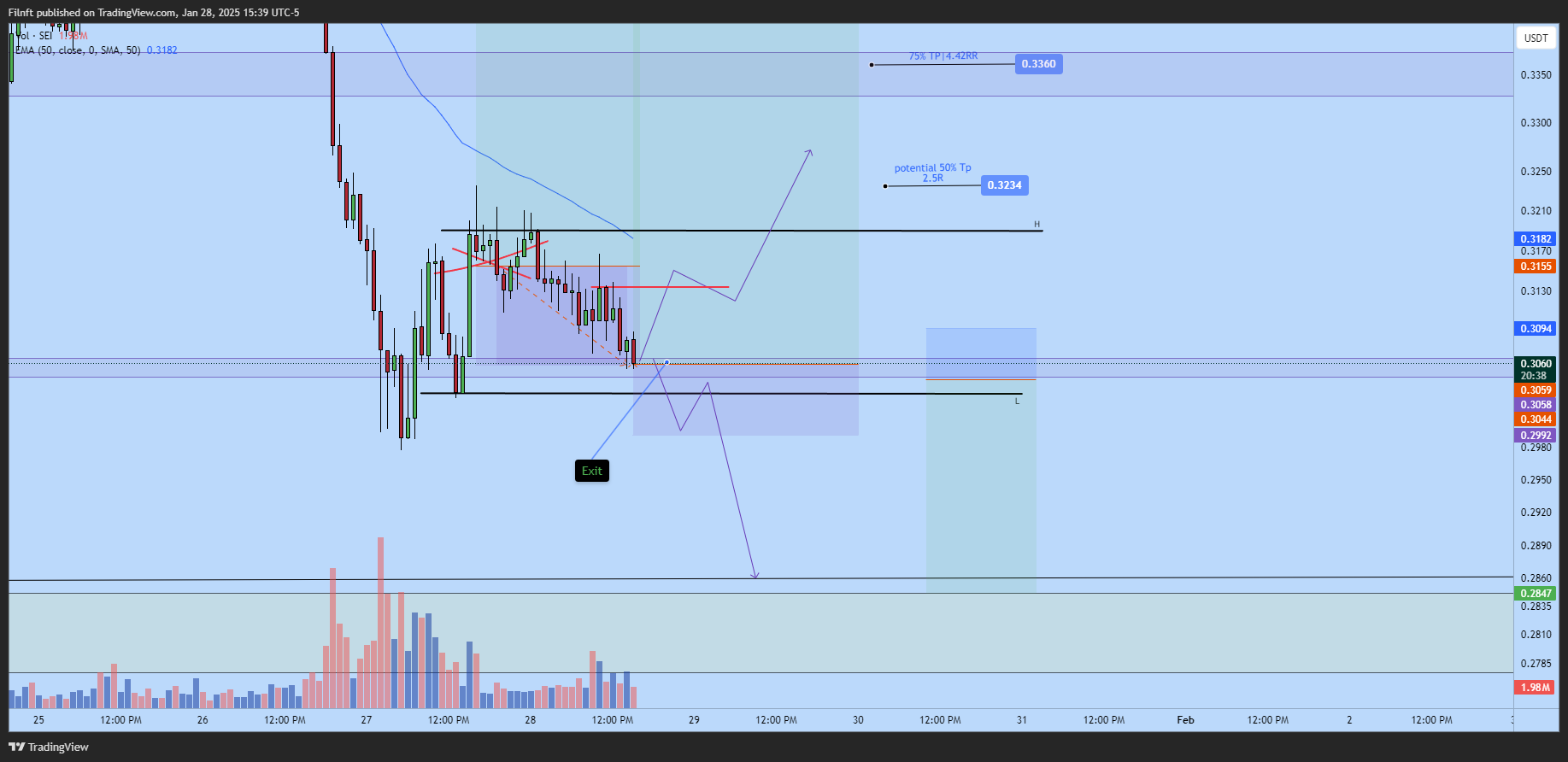 BINANCE:SEIUSDT Chart Image by Filnft