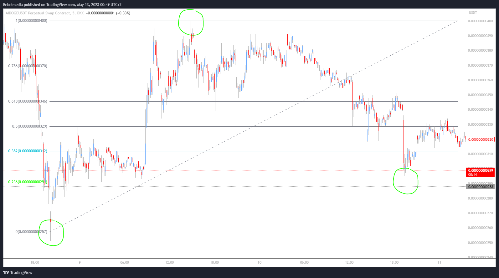 OKX:AIDOGEUSDT.P Chart Image by Rebelmedia
