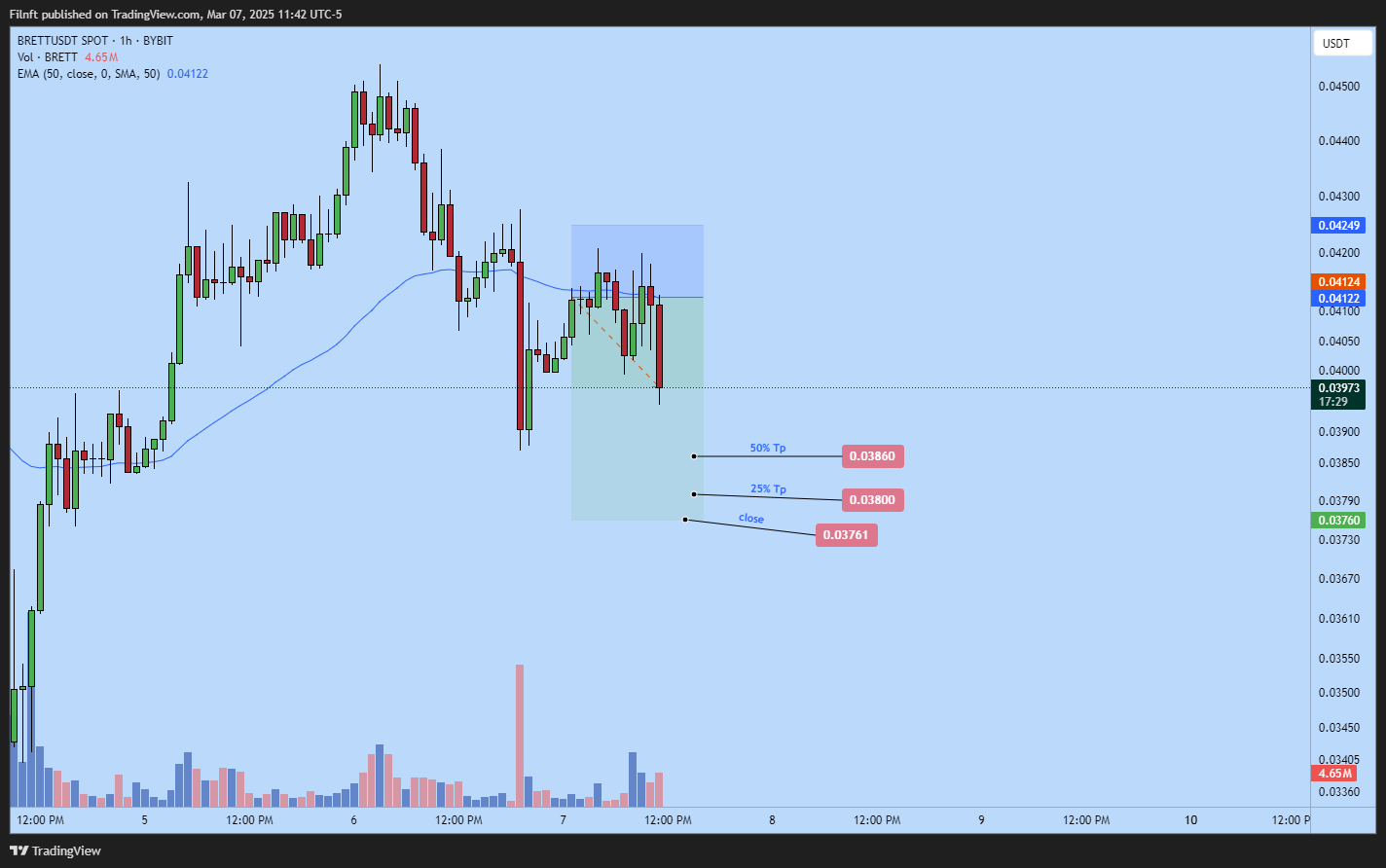 BYBIT:BRETTUSDT Chart Image by Filnft