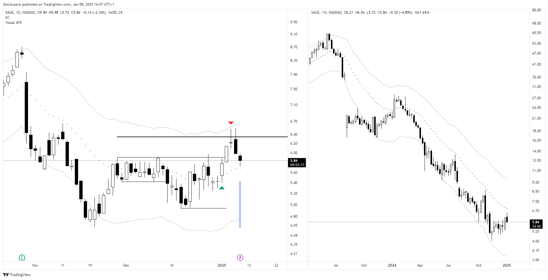 NASDAQ:SAGE Chart Image by StockLeave