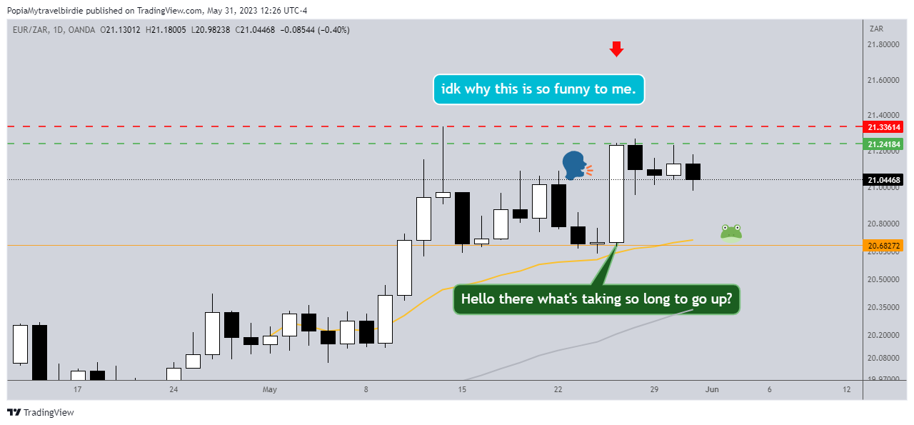 OANDA:EURZAR Chart Image by PopiaMytravelbirdie