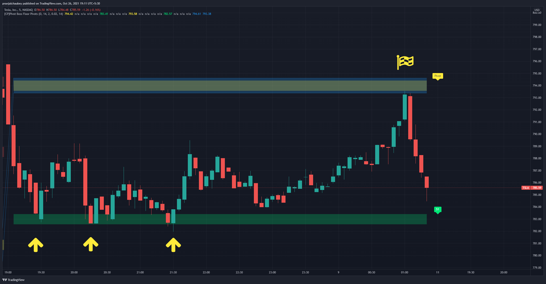 NASDAQ:TSLA Chart Image by pranjalchaubey