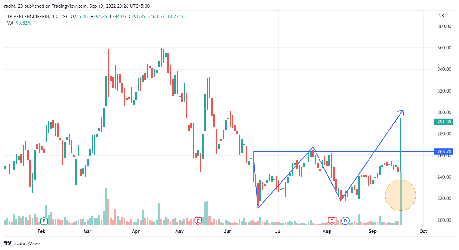 NSE:TRIVENI Chart Image by radha_23