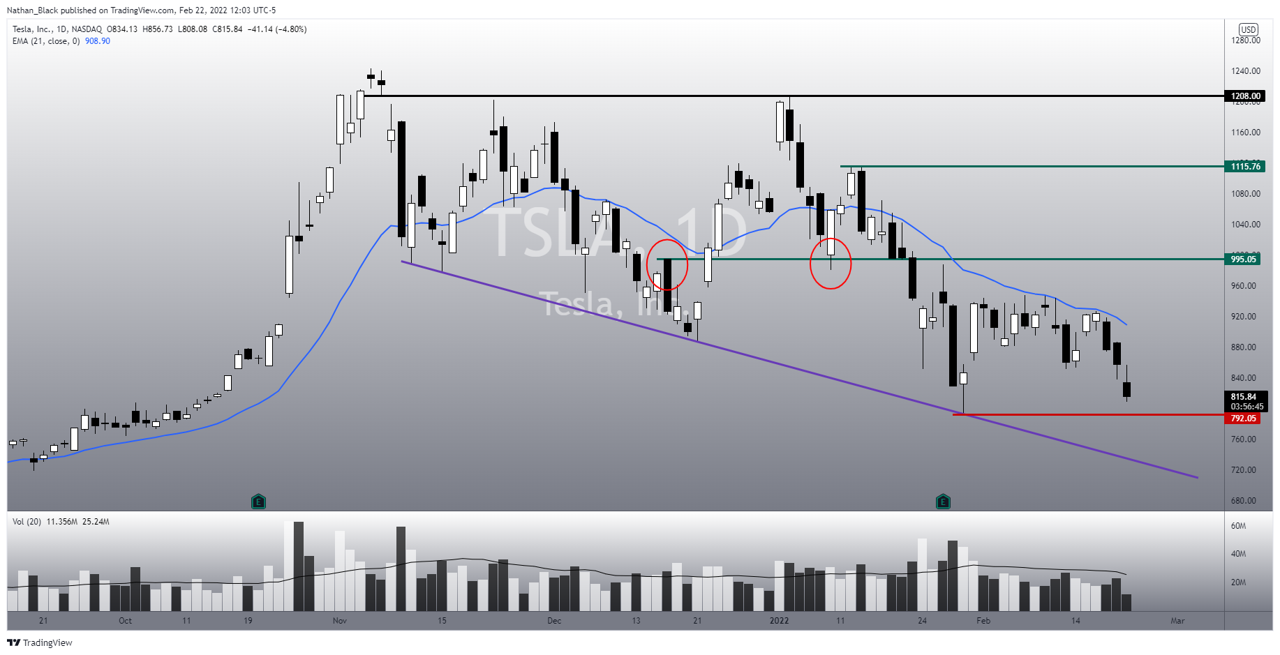 NASDAQ:TSLA Chart Image by Nathan_The_Finance_Hydra