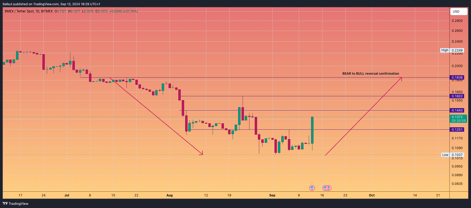 BITMEX:BMEXUSDT Chart Image by BallaJi