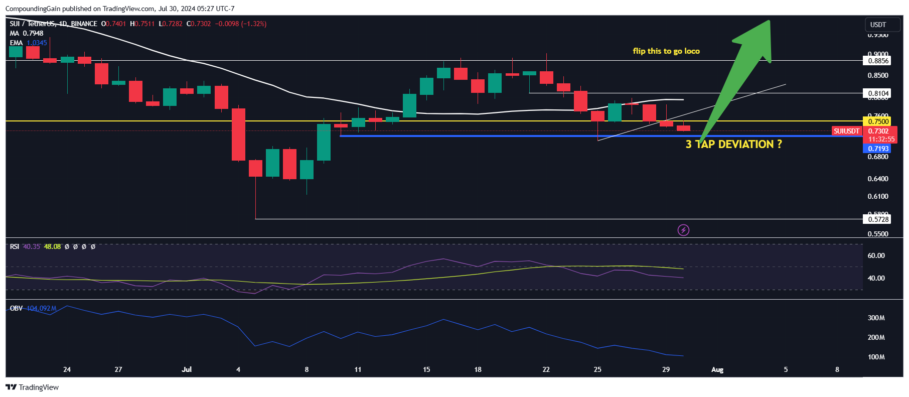 BINANCE:SUIUSDT Chart Image by CompoundingGain