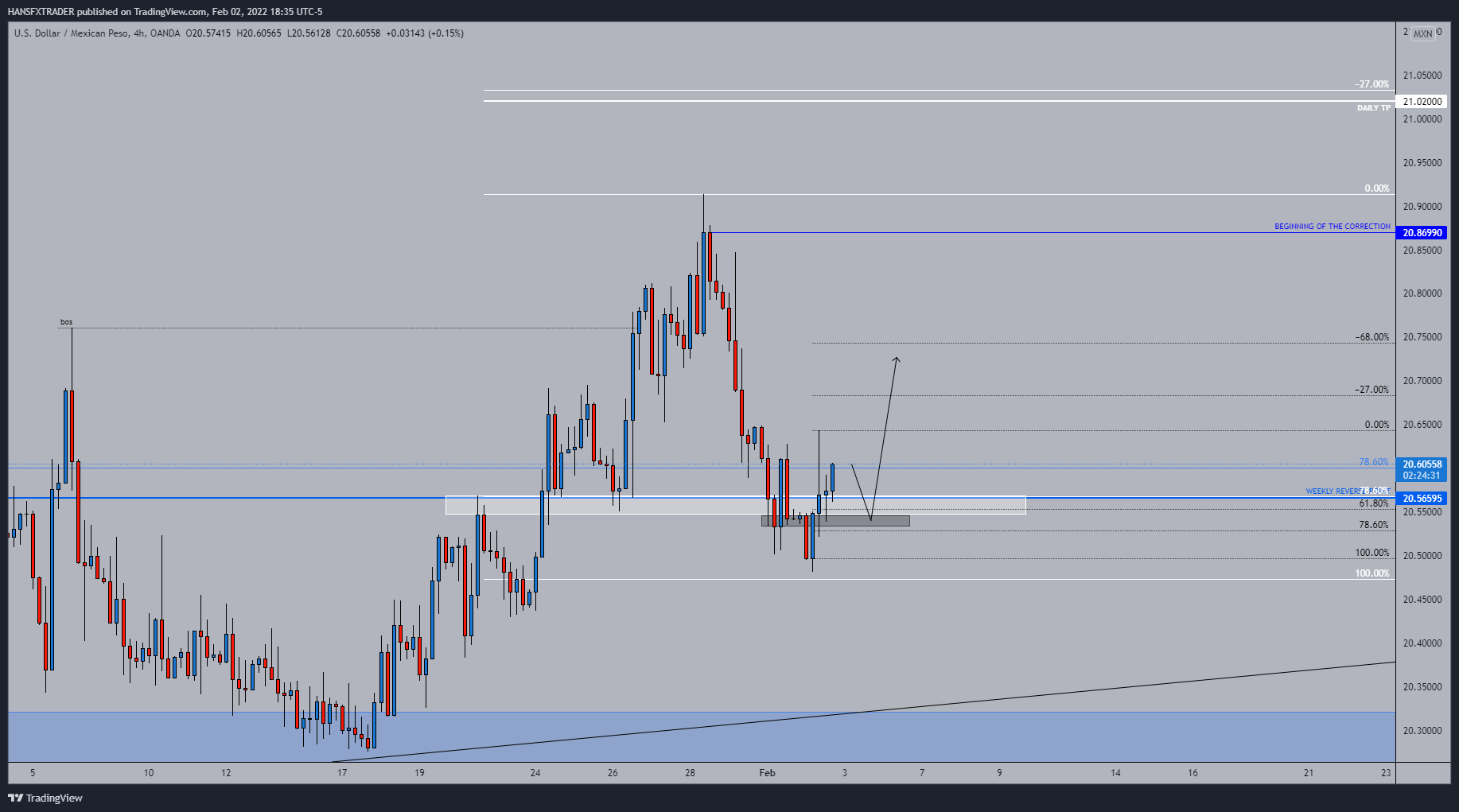 OANDA:USDMXN Chart Image by HANSFXTRADER