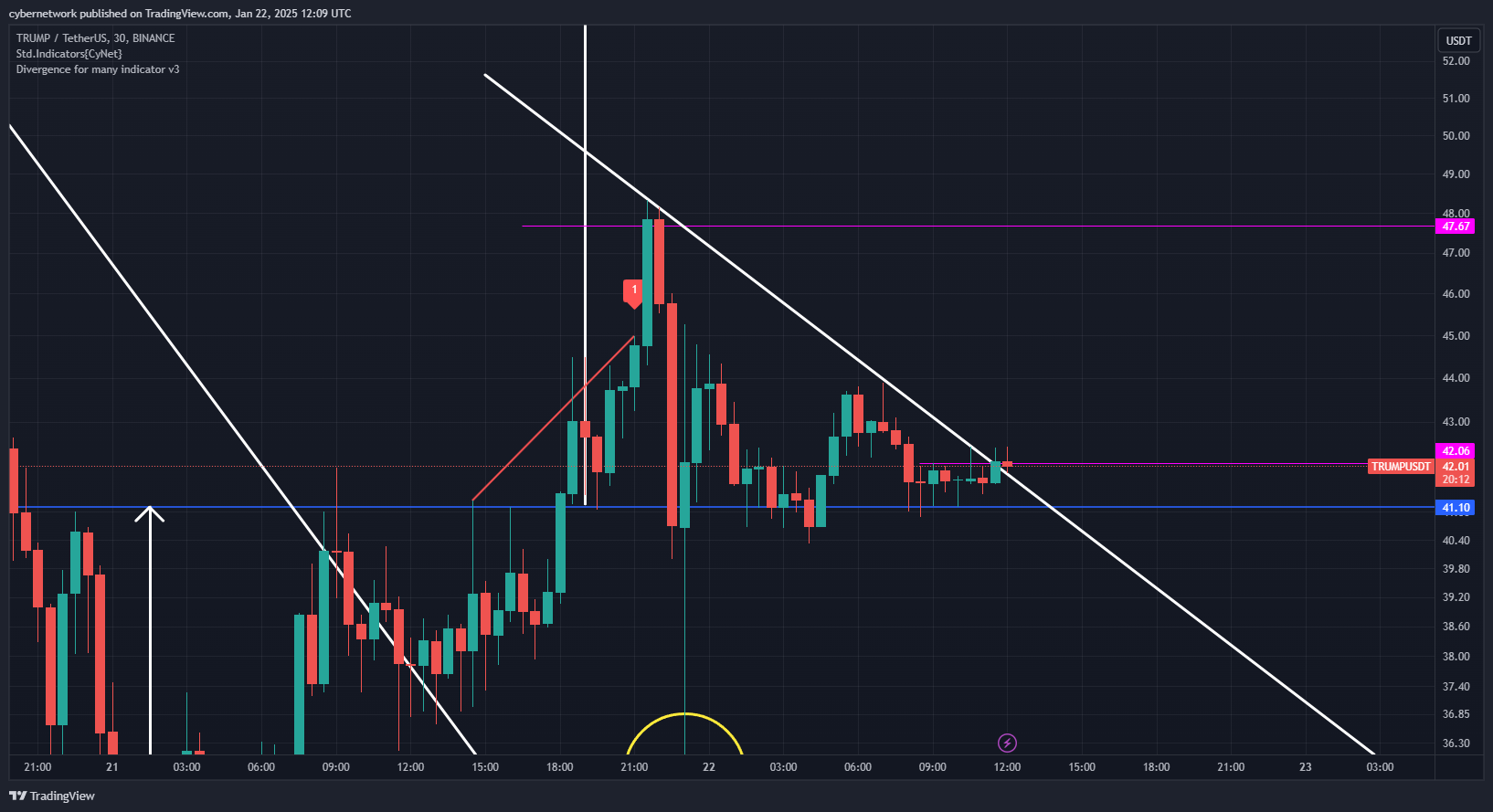 BINANCE:TRUMPUSDT Chart Image by cybernetwork
