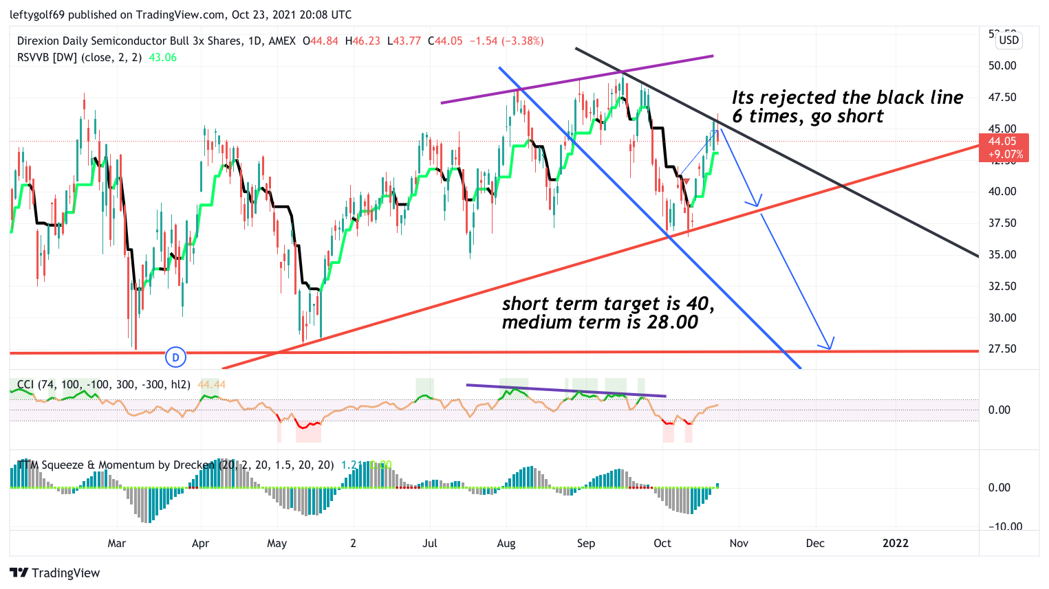 AMEX:SOXL Chart Image by leftygolf69