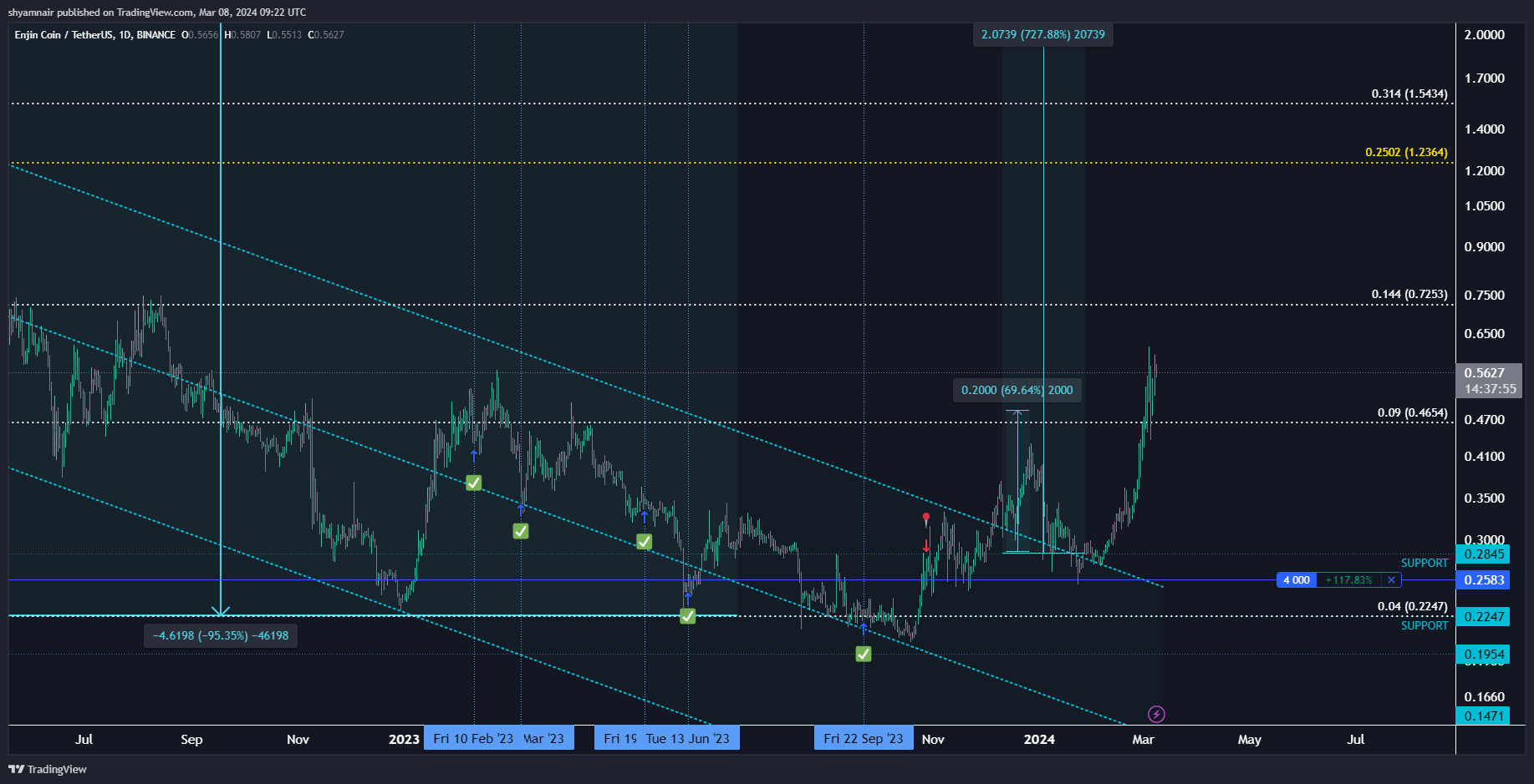 BINANCE:ENJUSDT Chart Image by shyamnair