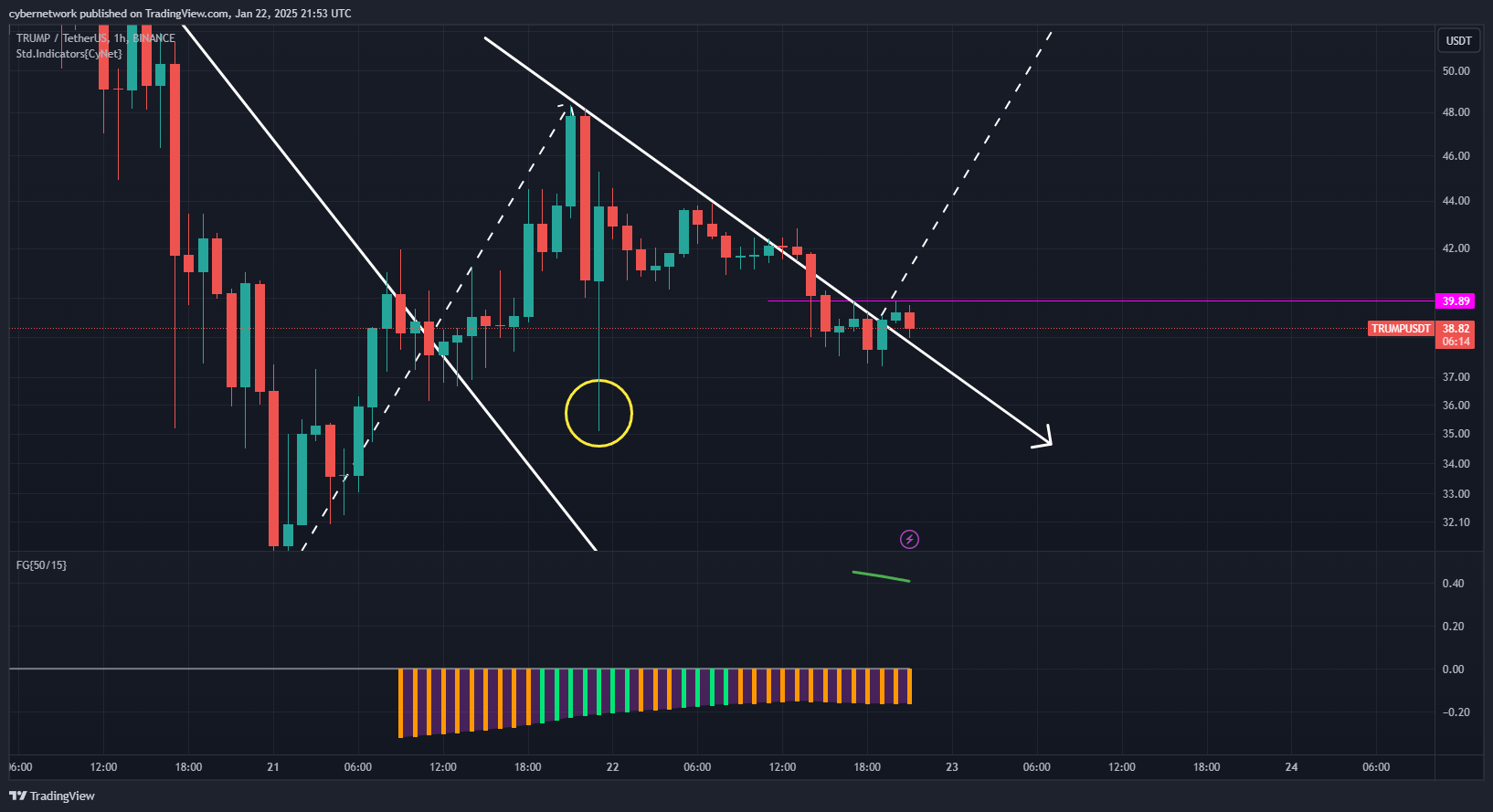 BINANCE:TRUMPUSDT Chart Image by cybernetwork