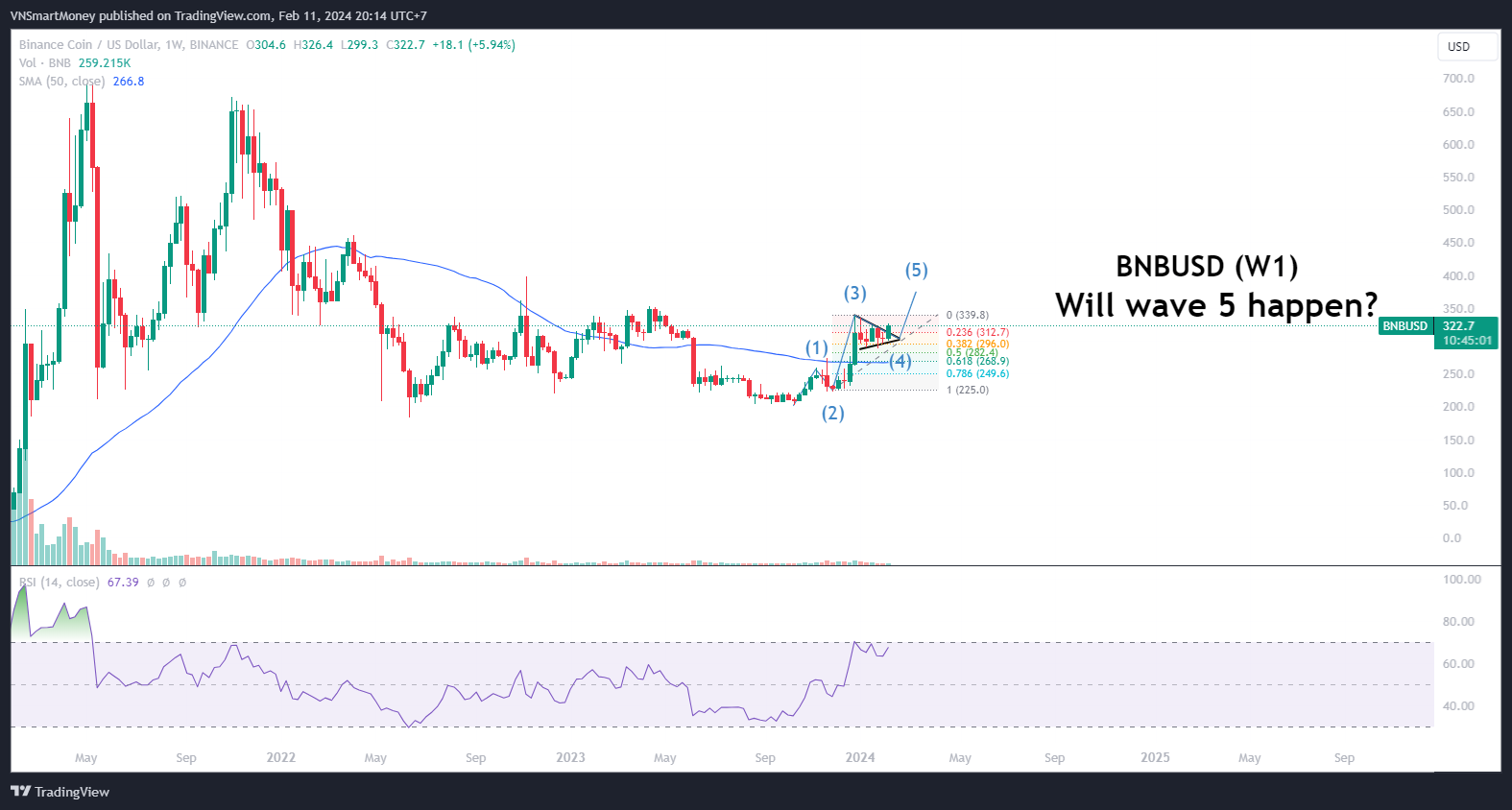 BINANCE:BNBUSD Chart Image by VNSmartMoney
