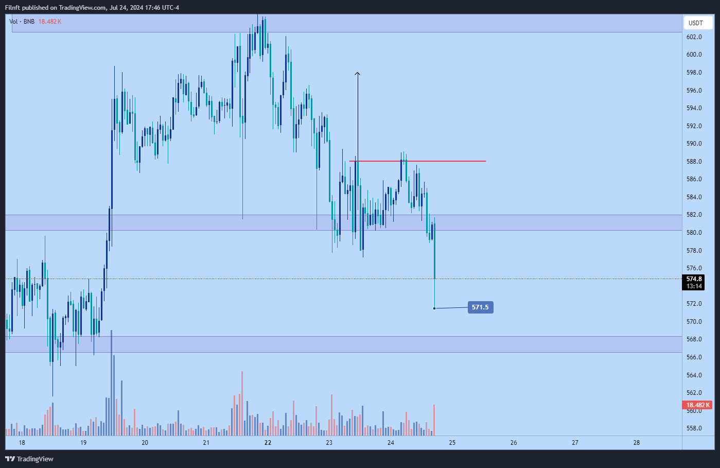 BINANCE:BNBUSDT Chart Image by Filnft