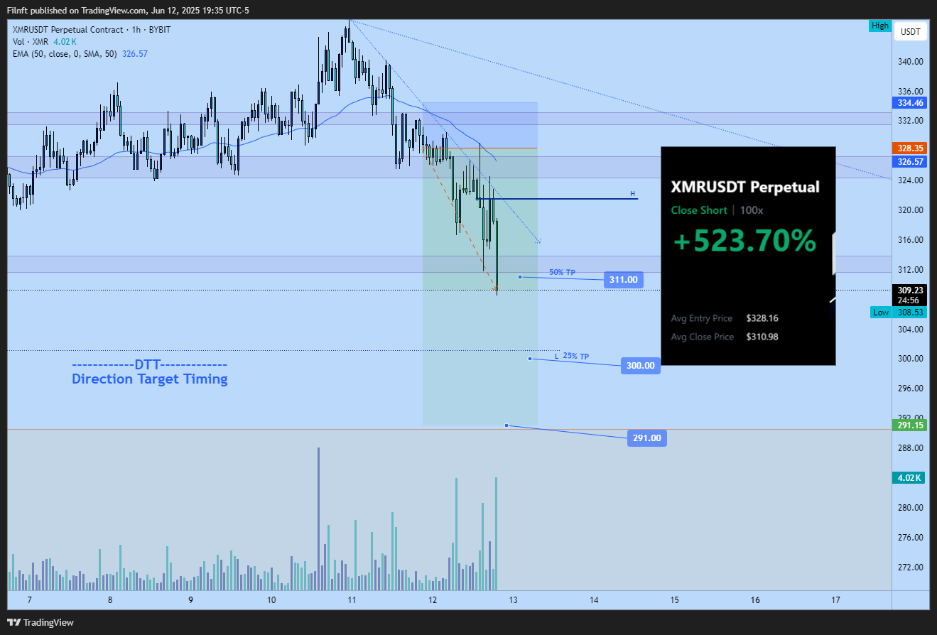 BYBIT:XMRUSDT.P Chart Image by Filnft