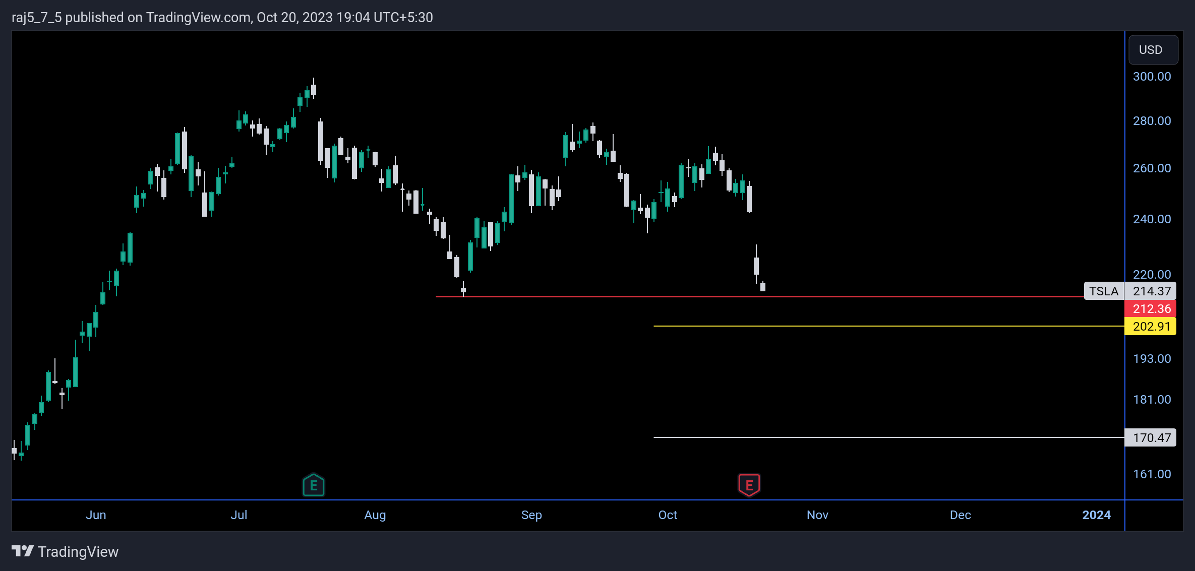 BATS:TSLA Chart Image by raj5_7_5