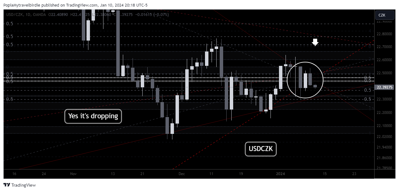 OANDA:USDCZK Chart Image by PopiaMytravelbirdie