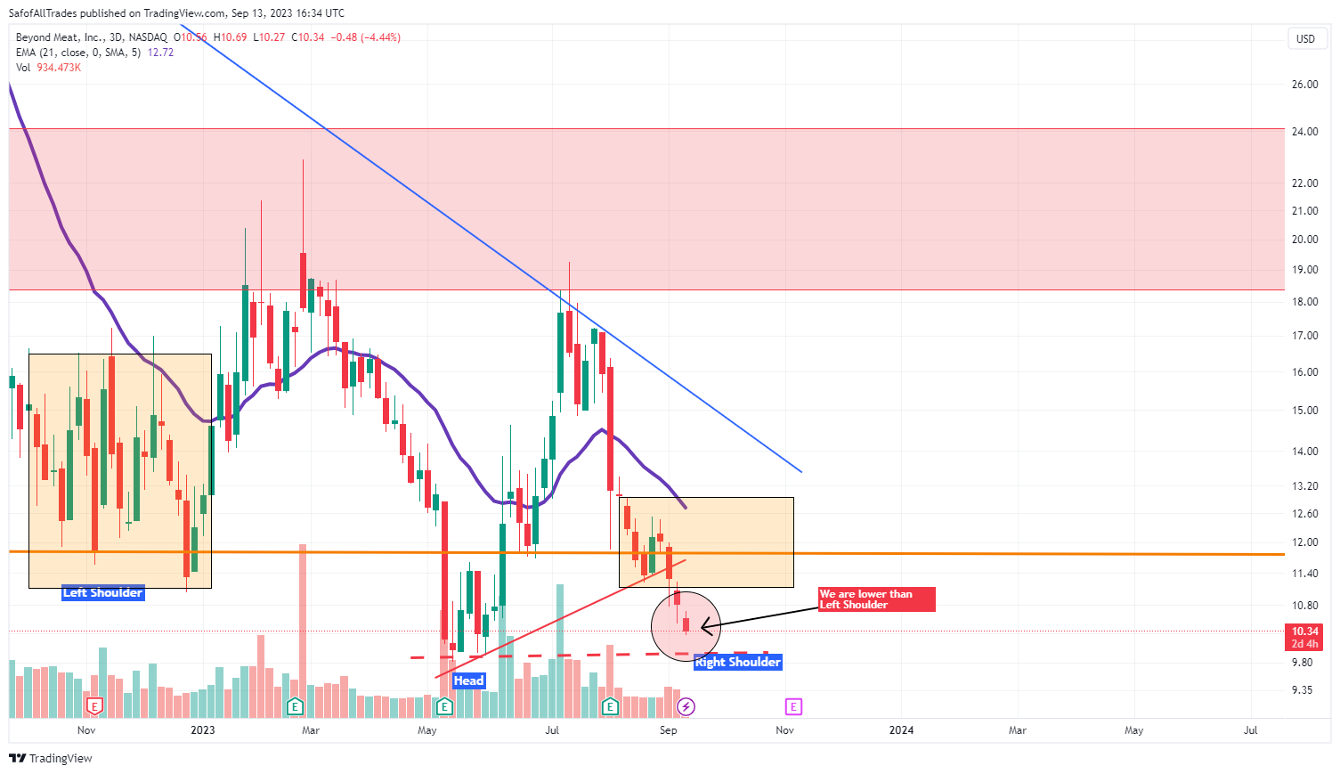 NASDAQ:BYND Chart Image by SafofAllTrades