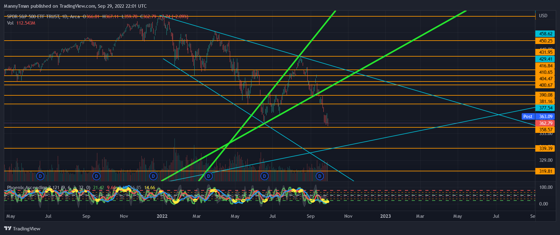AMEX:SPY Chart Image by MannyTman