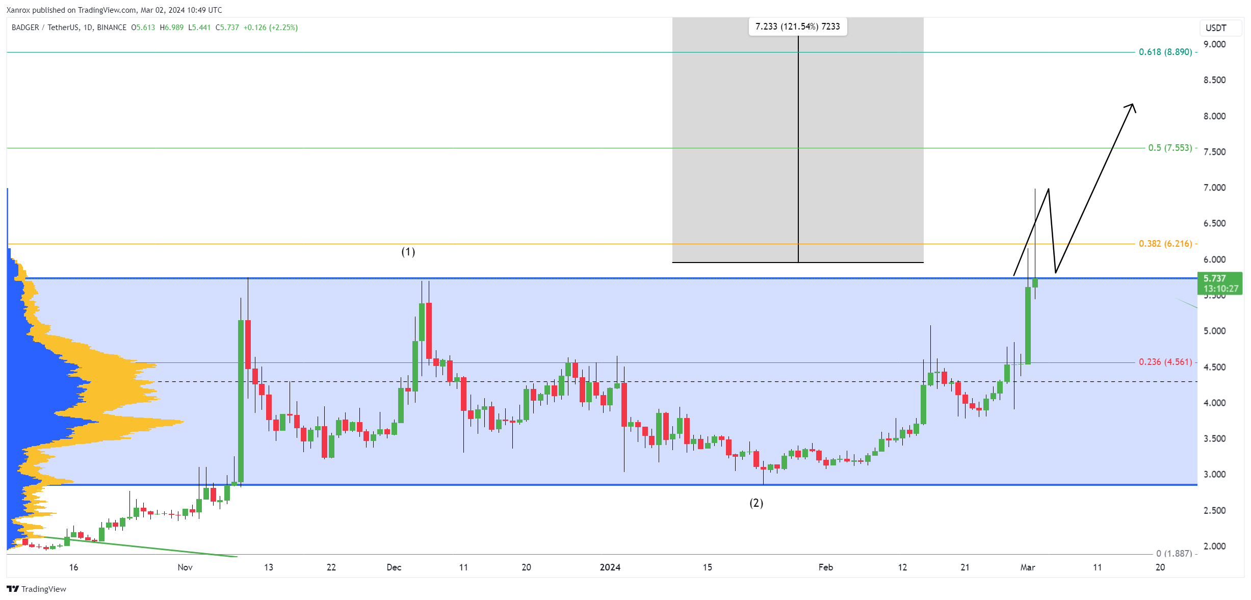 BINANCE:BADGERUSDT Chart Image by Xanrox