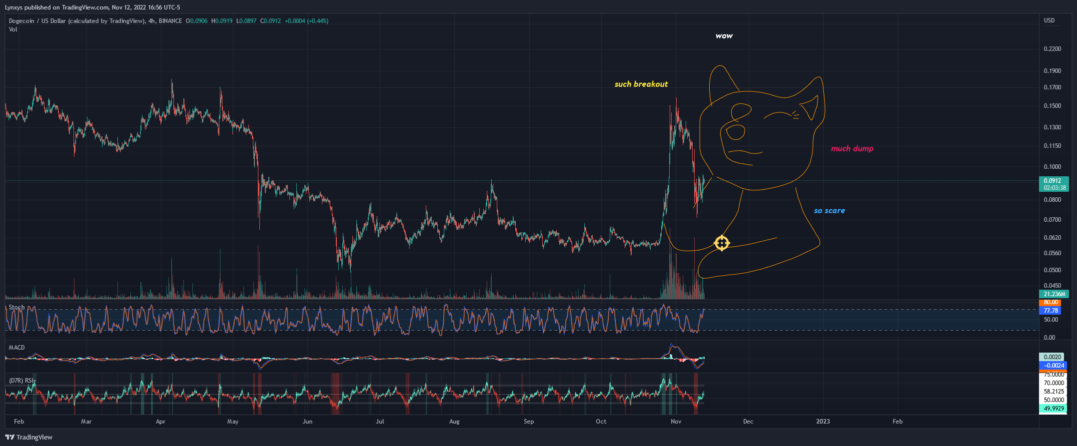 BINANCE:DOGEUSD Chart Image by Lynxys