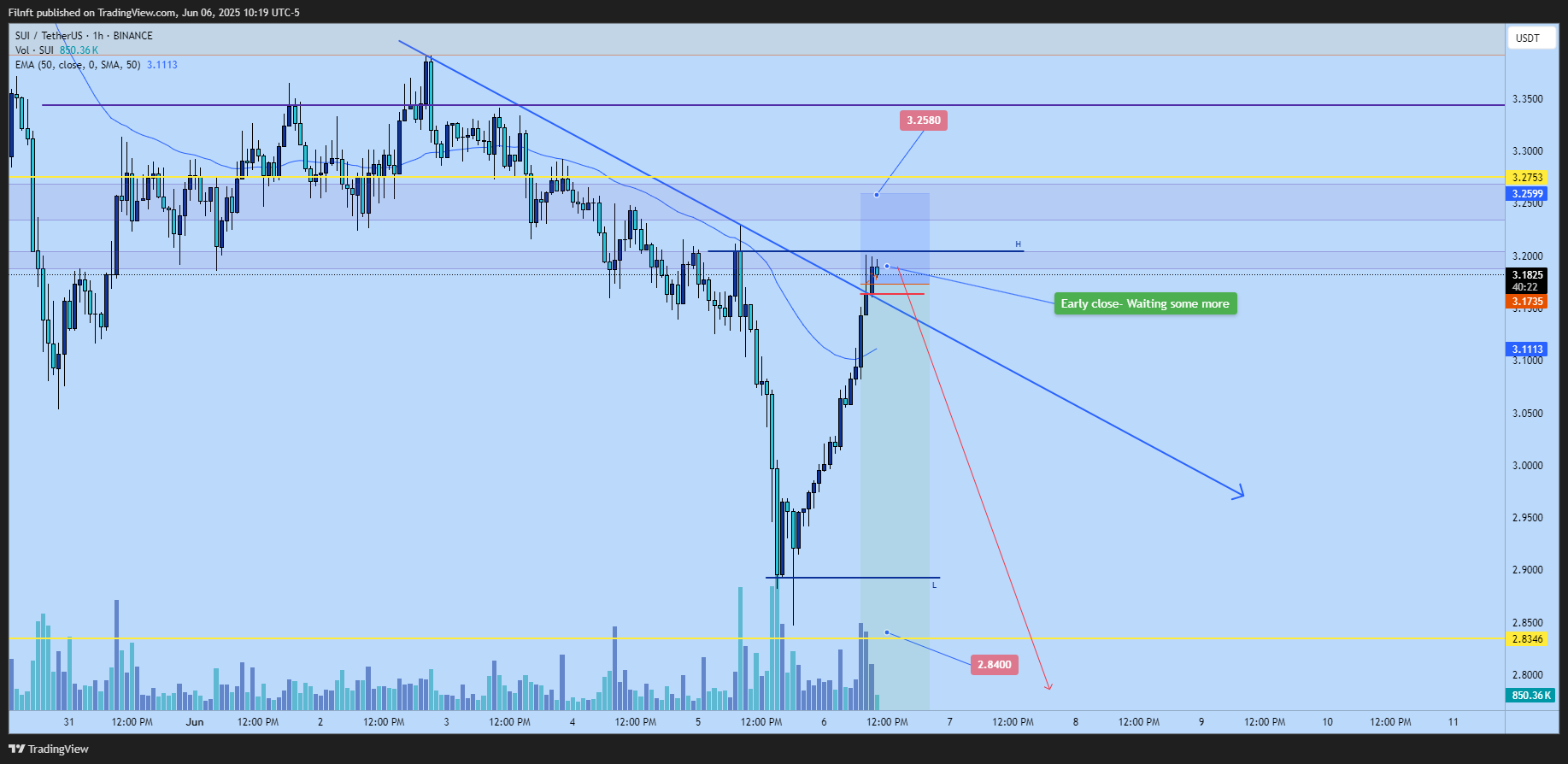 BINANCE:SUIUSDT Chart Image by Filnft