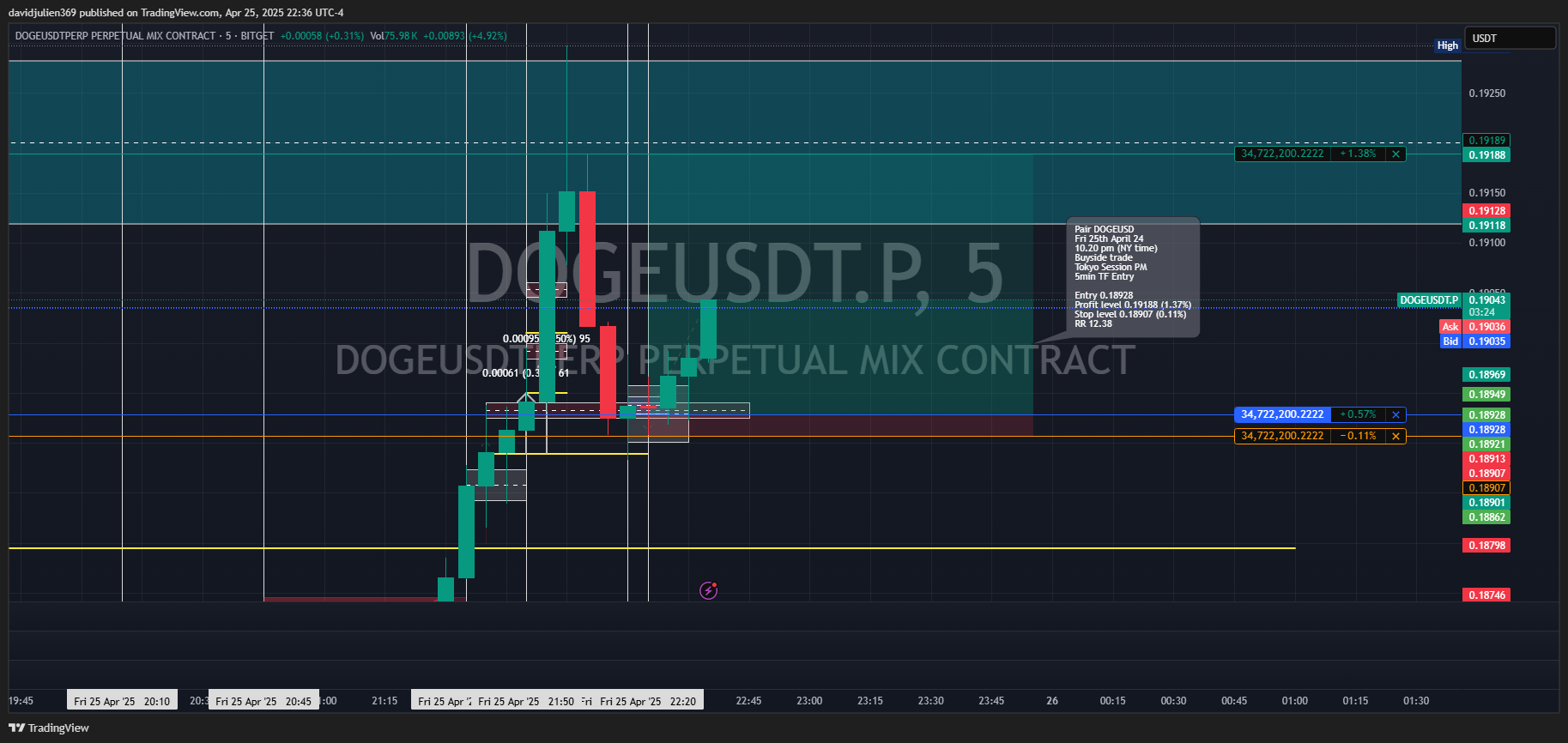BITGET:DOGEUSDT.P Chart Image by davidjulien369