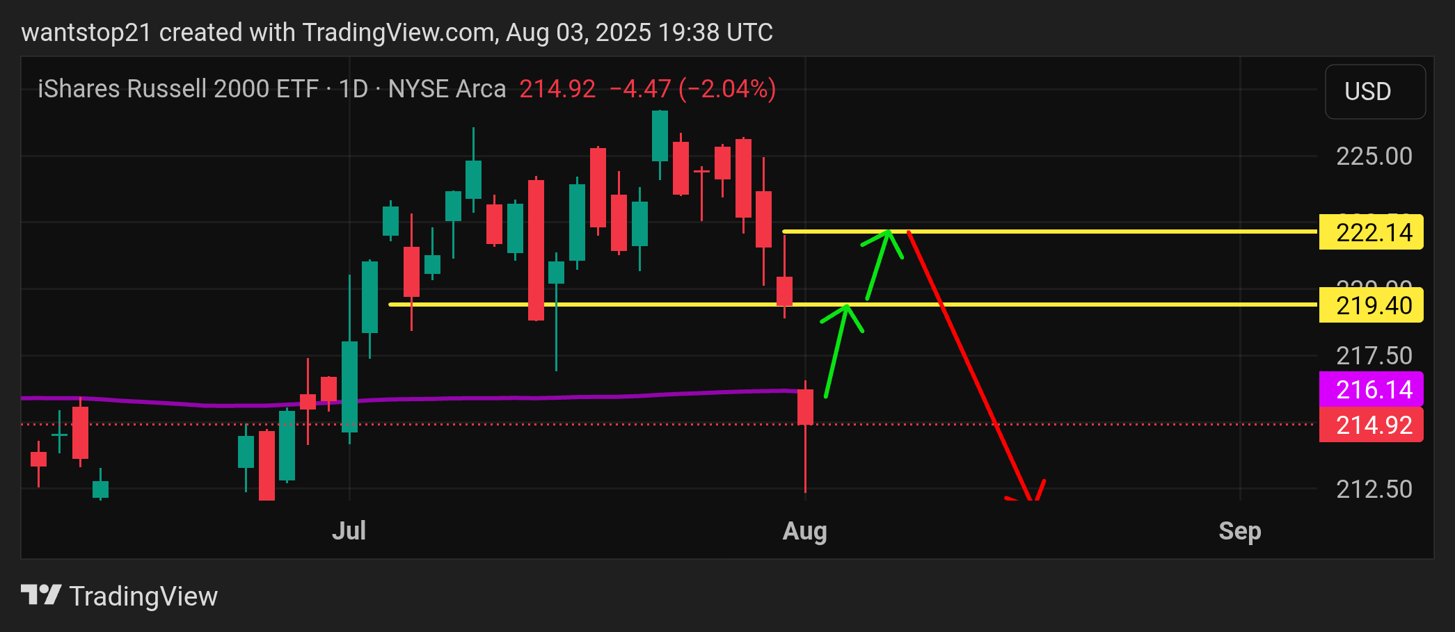 BATS:IWM Chart Image by ContraryTrader