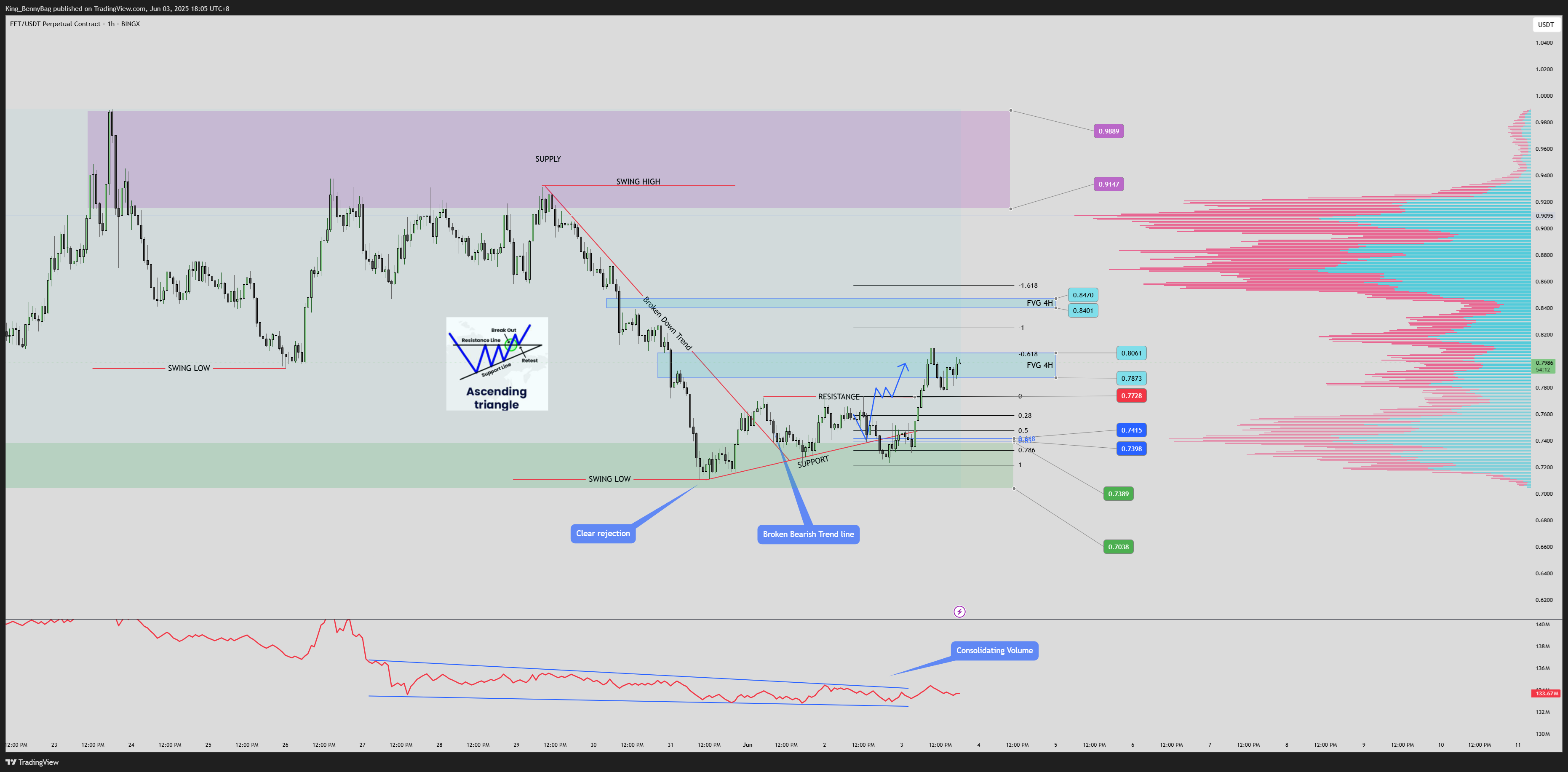 BINGX:FETUSDT.P Chart Image by King_BennyBag