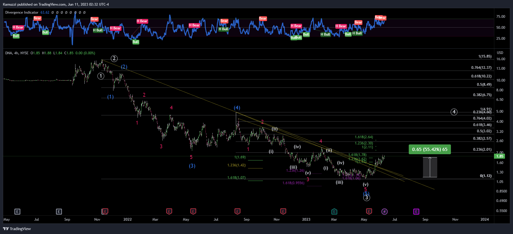 NYSE:DNA Chart Image by CryptoHolix