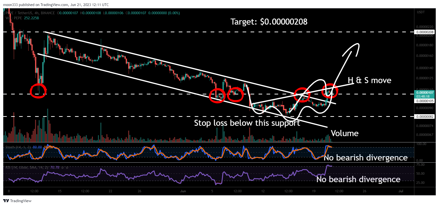 BINANCE:PEPEUSDT Chart Image by moon333