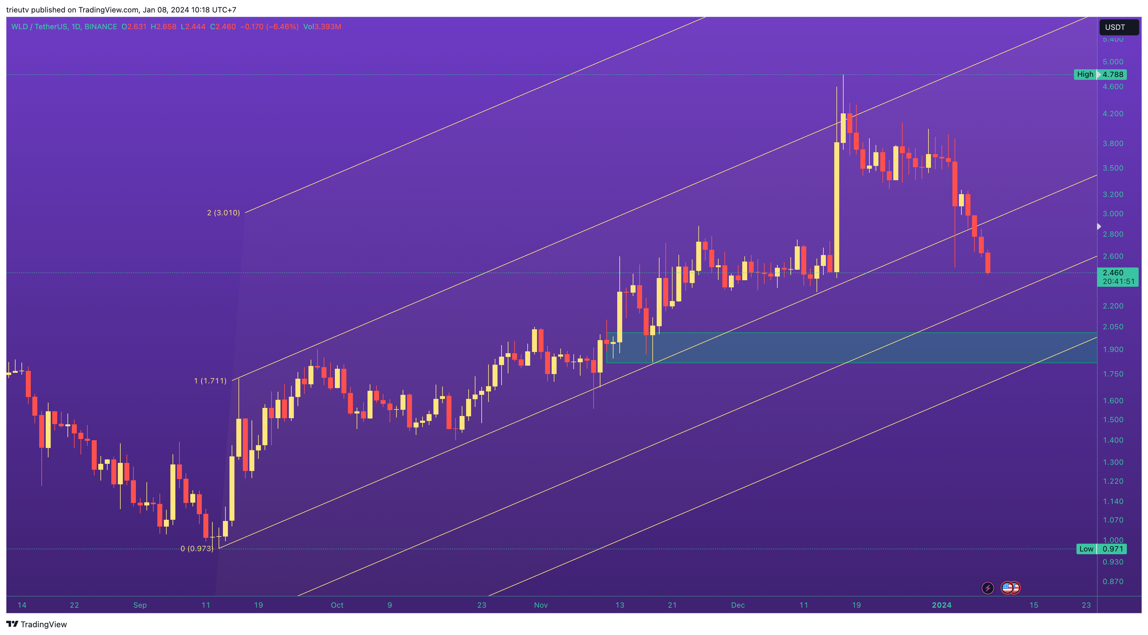 BINANCE:WLDUSDT Chart Image by trieutv