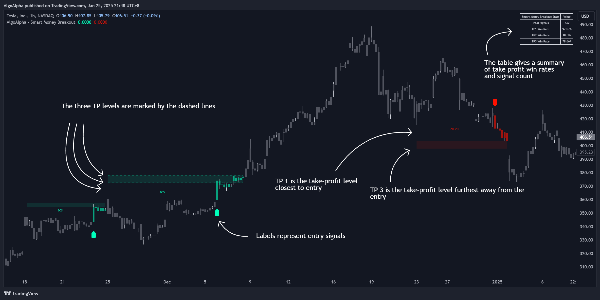 BATS:TSLA Chart Image by AlgoAlpha
