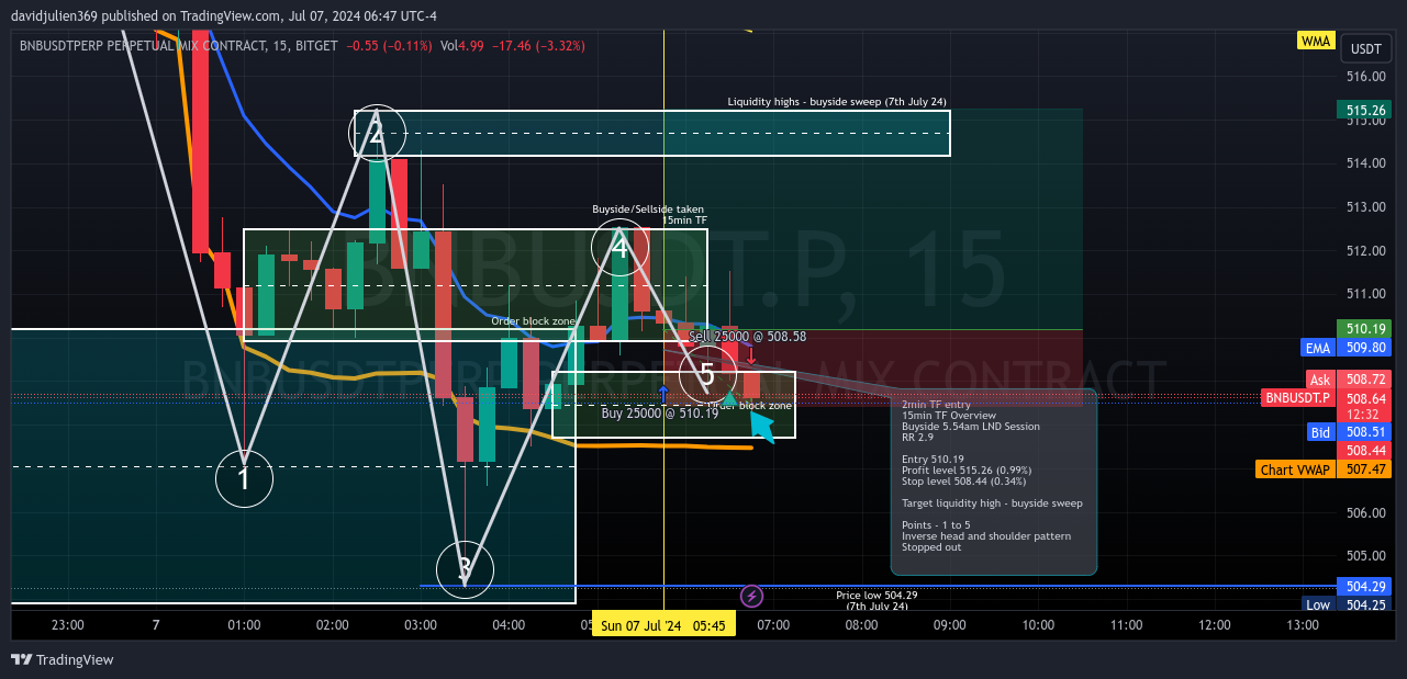 BITGET:BNBUSDT.P Chart Image by davidjulien369