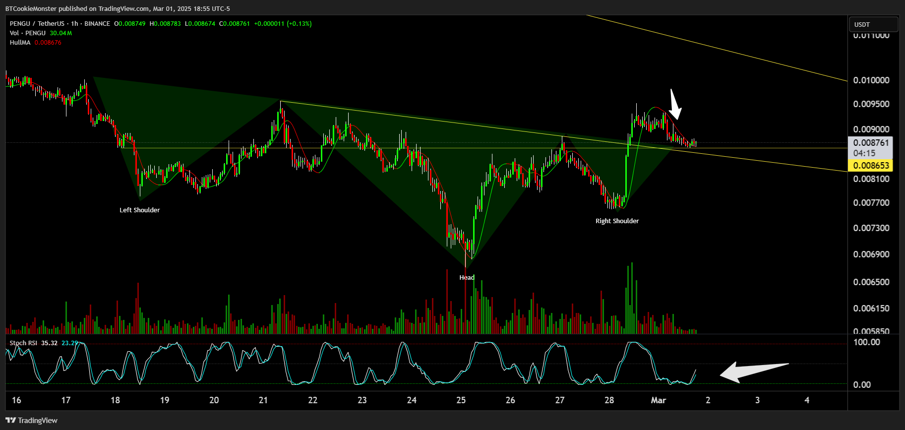 BINANCE:PENGUUSDT Chart Image by BTCookieMonster