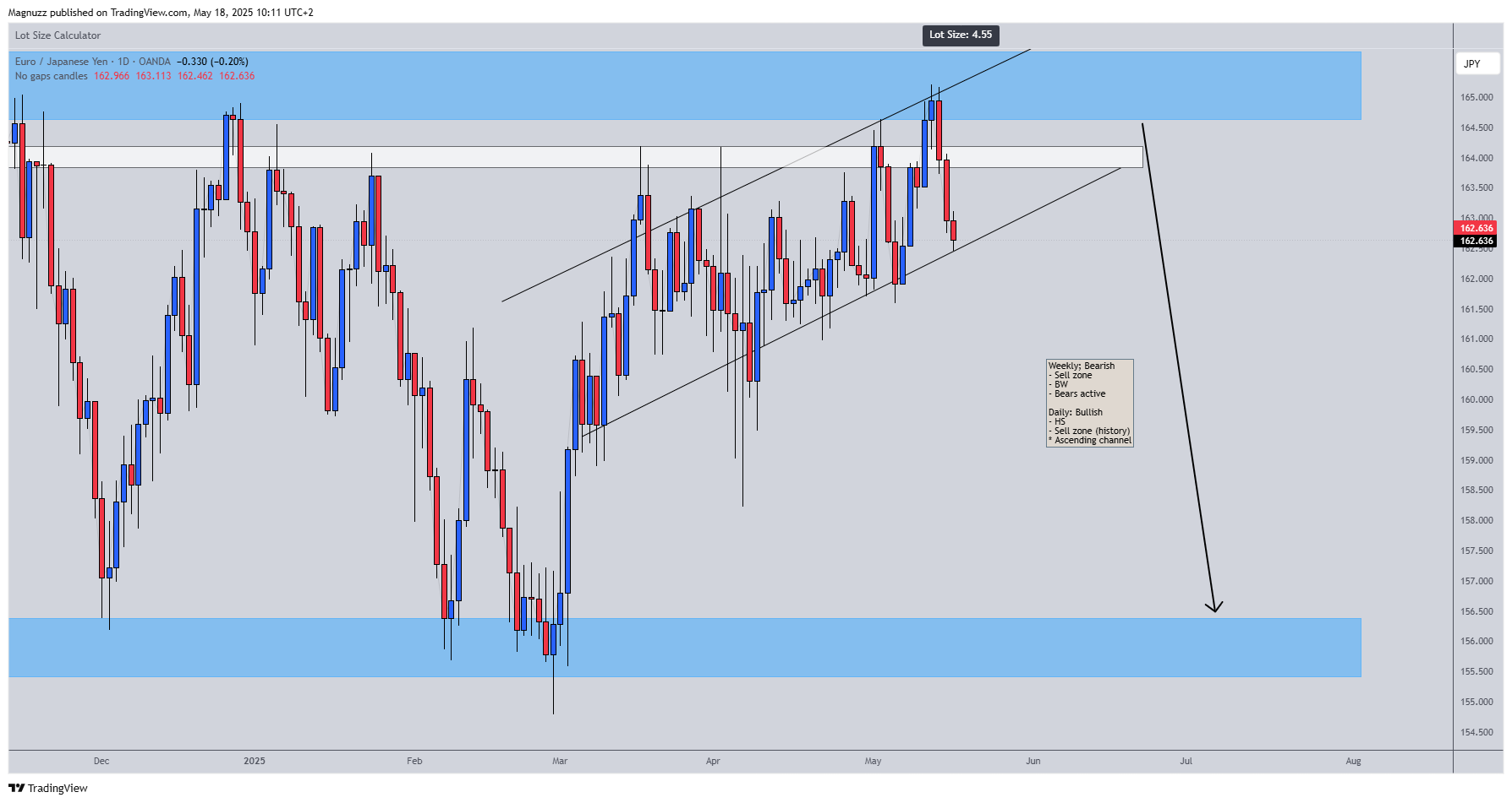 OANDA:EURJPY Chart Image by Magnuzz
