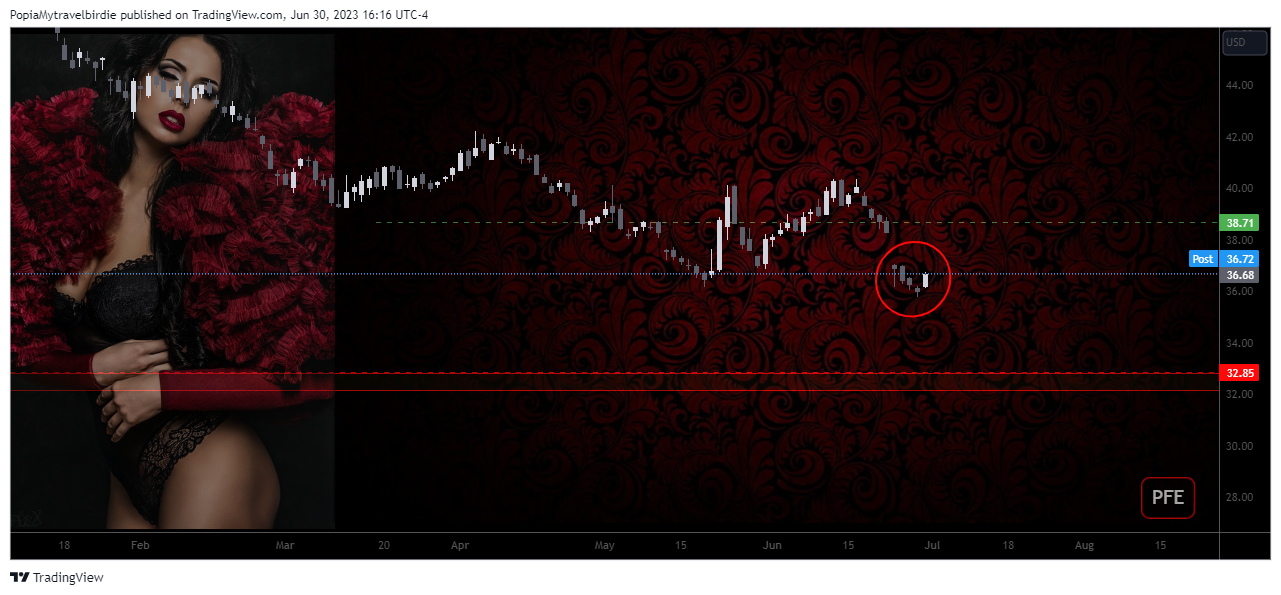 NYSE:PFE Chart Image by PopiaMytravelbirdie