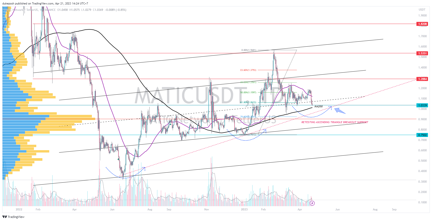 BINANCE:MATICUSDT Chart Image by dukeposh