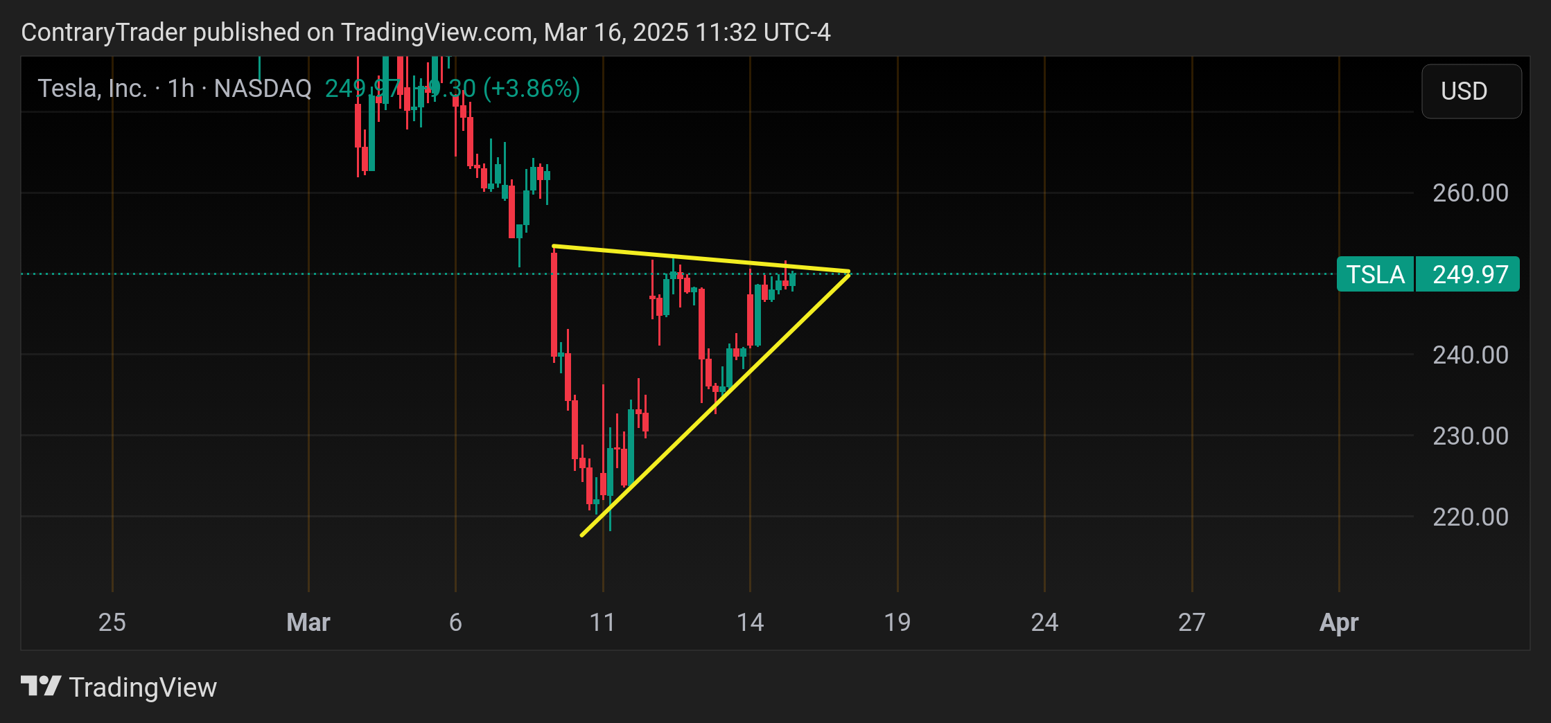 BATS:TSLA Chart Image by ContraryTrader