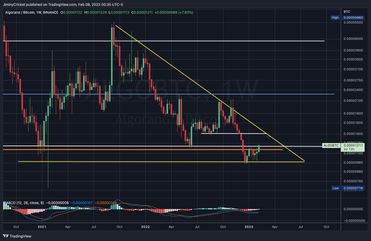 BINANCE:ALGOBTC Chart Image by JiminyCricket