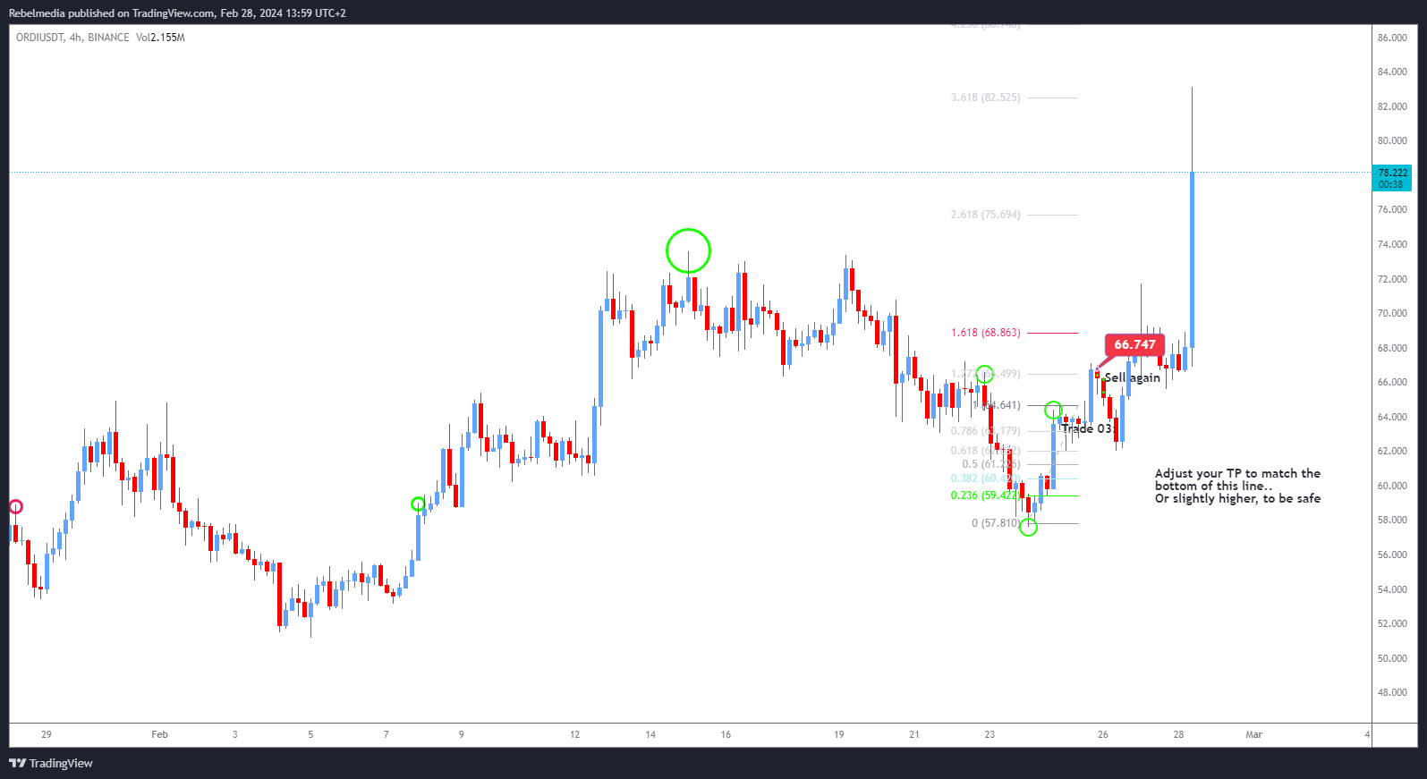 BINANCE:ORDIUSDT Chart Image by Rebelmedia