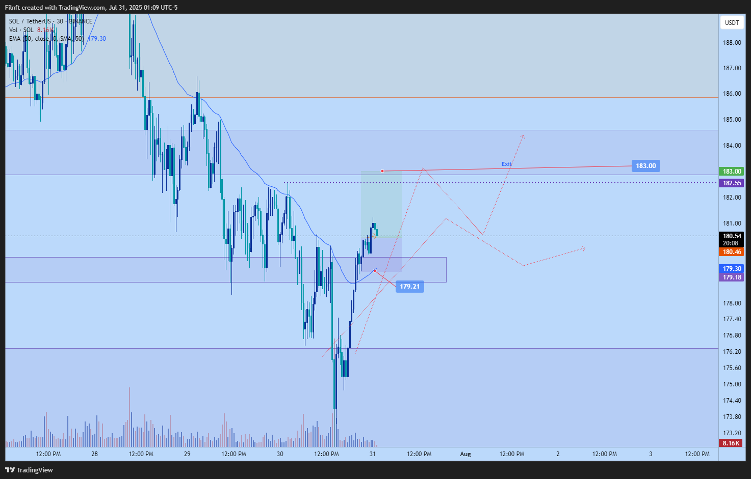 BINANCE:SOLUSDT Chart Image by Filnft