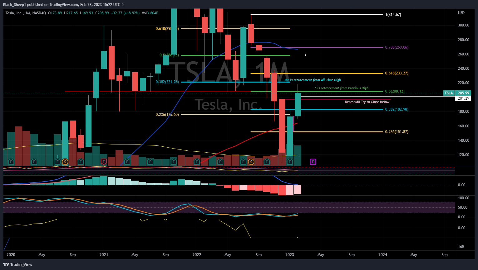 NASDAQ:TSLA Chart Image by Black_Sheep1