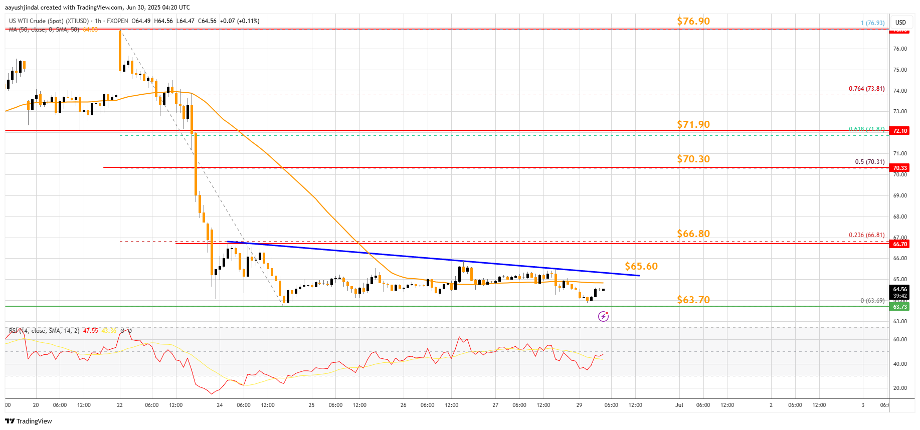 FXOPEN:XTIUSD Chart Image by aayushjindal