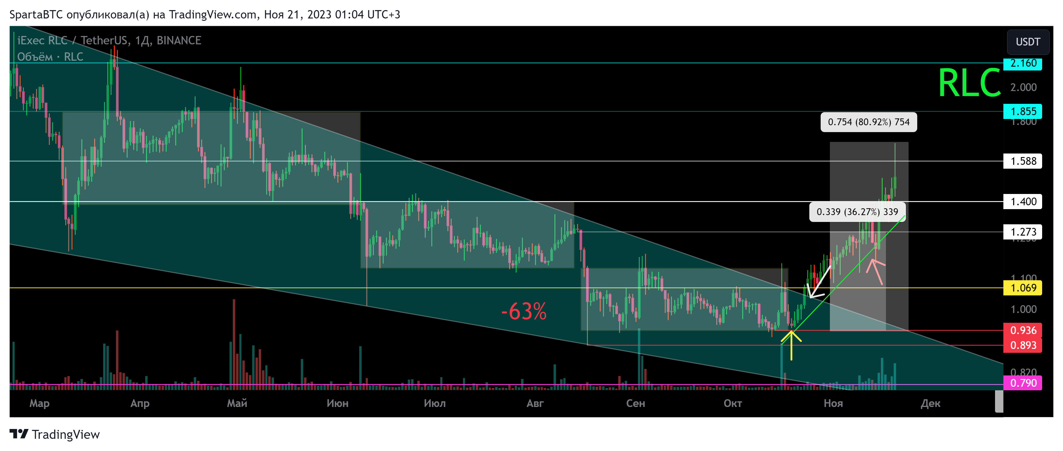 BINANCE:RLCUSDT Chart Image by SpartaBTC