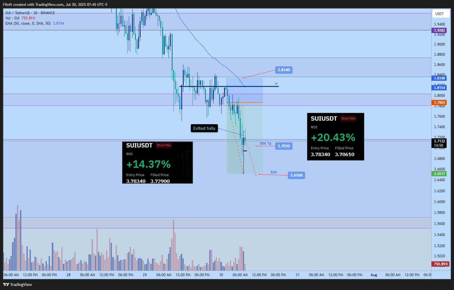 BINANCE:SUIUSDT Chart Image by Filnft