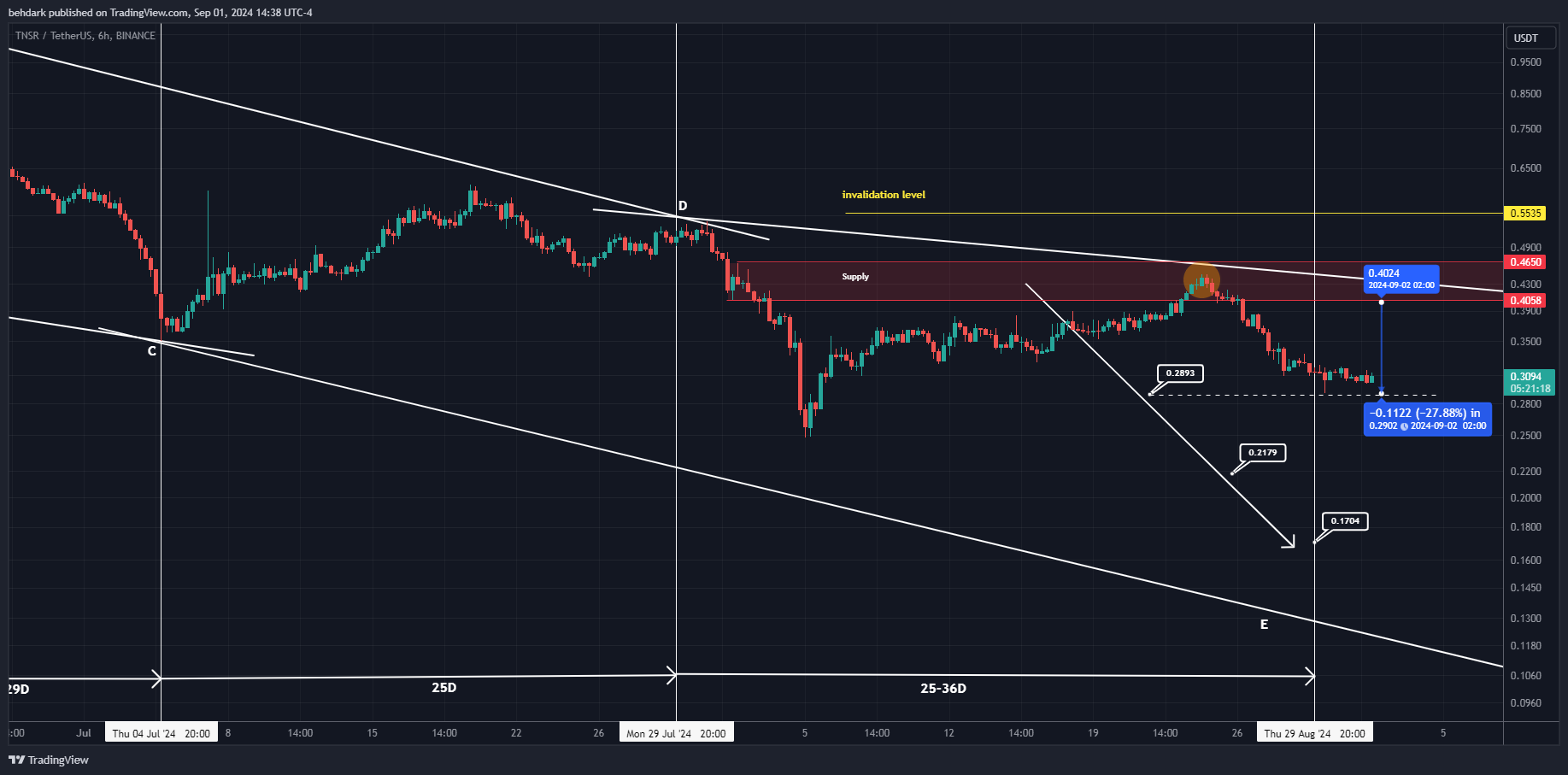 BINANCE:TNSRUSDT Chart Image by behdark