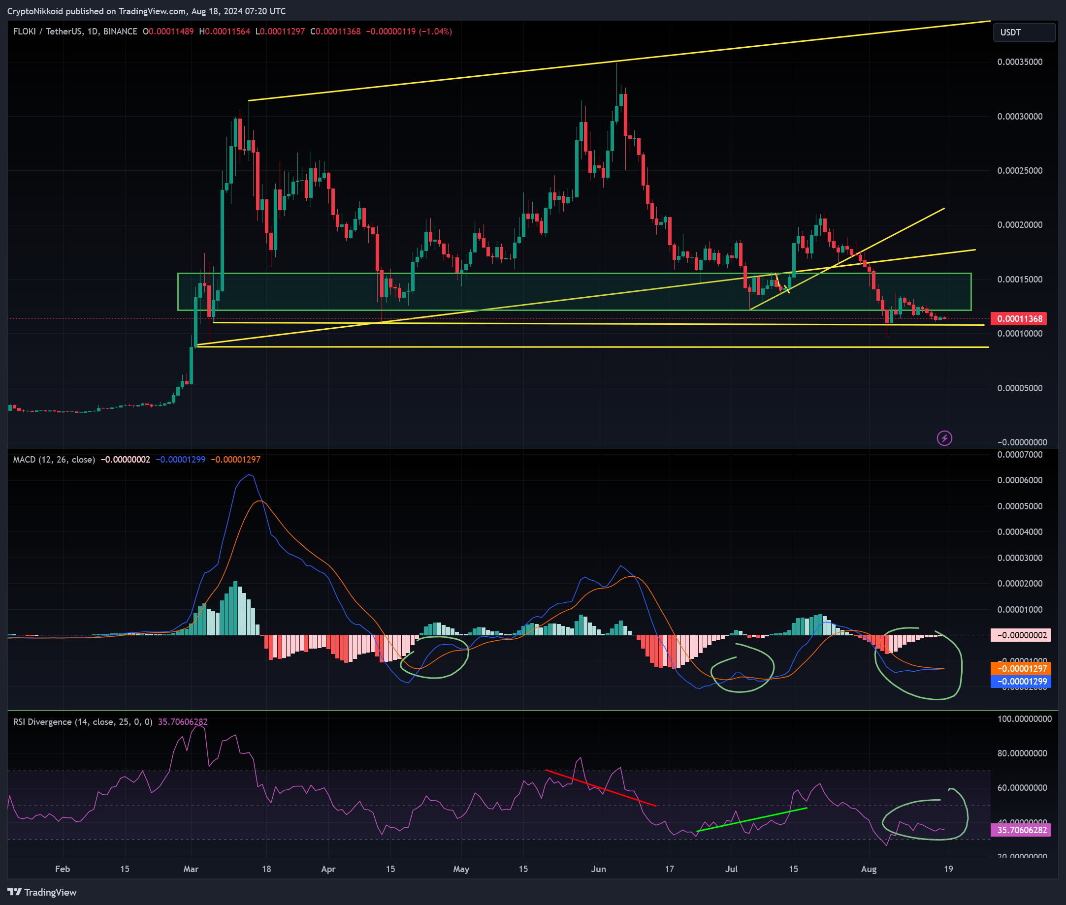 BINANCE:FLOKIUSDT Chart Image by CryptoNikkoid
