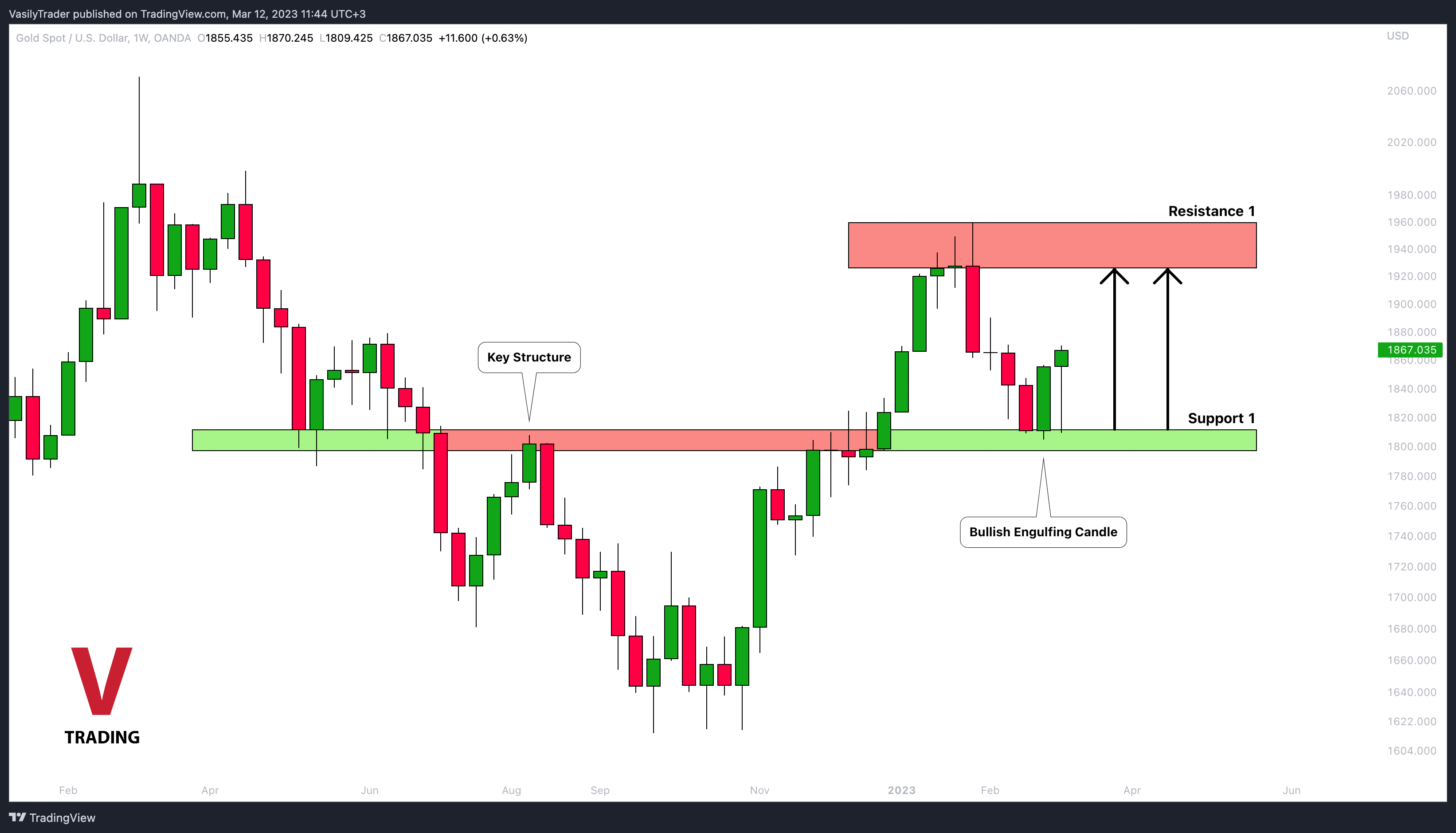 OANDA:XAUUSD Chart Image by VasilyTrader